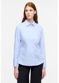 Eterna Damen Hemdbluse "FITTED", blau, klassisch, Gr. 40, 100% Baumwolle, Blusen, NON IRON (bügelfrei)