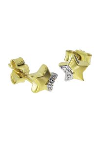 OSTSEE-SCHMUCK Damen Paar Ohrstecker "OSTSEE-SCHMUCK Ohrstecker Stern Ohrstecker Stern", 6 x 6mm, Gelbgold 333, gelb, Gelbgold 333, Ohrringe