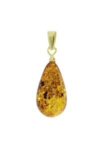 OSTSEE-SCHMUCK Damen Ketten-Anhänger "OSTSEE-SCHMUCK Anhänger", 27 x 11mm, Bernstein, 1.3 g, gelb, Bernstein, Schmuckanhänger