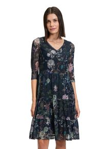 Vera Mont Damen Sommerkleid "Vera Mont Stufenkleid mit Stufen", blau, modisch, Gr. 38, Obermaterial: 100% Polyester. Futter: 100% Polyester.,