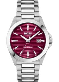 BOSS Damen Quarzuhr "STRIKE", silber, Armbanduhren, Armbanduhr, Damenuhr, Herrenuhr, Edelstahlarmband, analog, Tag