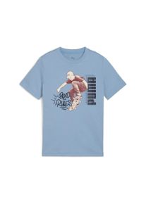 Puma Kinder T-Shirt "MID90S GRAPHIC TEE I B", blau, sportlich, Gr. 140, bedruckt, Jersey, Obermaterial: 100% Baumwolle, Shirts