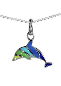 OSTSEE-SCHMUCK Damen Kette mit Anhänger "OSTSEE-SCHMUCK Kette mit Anhänger Delfin", 40cm, Silber 925 (Sterlingsilber), L: 40cm, silber, Silber 925