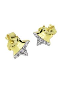 OSTSEE-SCHMUCK Damen Paar Ohrstecker "OSTSEE-SCHMUCK Ohrstecker Stern Ohrstecker Stern", 6 x 6mm, Gelbgold 333, gelb, Gelbgold 333, Ohrringe
