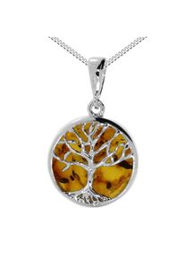 OSTSEE-SCHMUCK Damen Kette mit Anhänger "OSTSEE-SCHMUCK Kette mit Anhänger Lebensbaum 17 mm", 50cm, Silber 925 (Sterlingsilber), L: 42cm, silber,