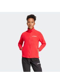 adidas terrex Damen Cardigan "W MT ESS FZ FL", rot, Gr. XS, Obermaterial: 100% Polyester, Strickjacken