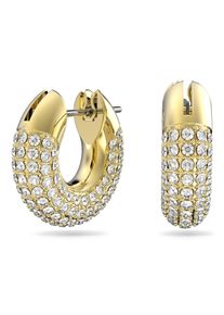 Swarovski Damen Paar Creolen "Dextera Creolen", Metall, gold, Metall, Ohrringe, mit Swarovski Kristall