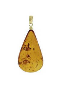 OSTSEE-SCHMUCK Damen Ketten-Anhänger "OSTSEE-SCHMUCK Anhänger", 52 x 26mm, Bernstein, 7.4 g, gelb, Bernstein, Schmuckanhänger