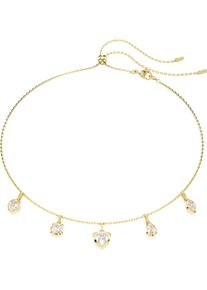 Swarovski Damen Kette mit Anhänger "Schmuck Geschenk Imber Halskette", Metall, L: 49cm, gold, Metall, Halsketten, mit Swarovski Zirkonia (synth.)