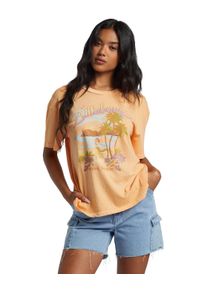Billabong Damen T-Shirt "Wish You Were Here"tangy peach, Gr. L, 100% Baumwolle, Shirts