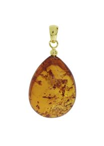 OSTSEE-SCHMUCK Damen Ketten-Anhänger "OSTSEE-SCHMUCK Anhänger", 44 x 20mm, Bernstein, 5.2 g, gelb, Bernstein, Schmuckanhänger