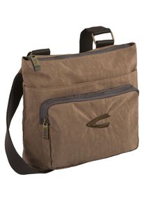 Camel Active Damen Umhängetasche "Journey", beige, Polyester, aufgeraut, clean, unifarben, bestickt, unifarben mit Farbeinsatz, Taschen, aus leichtem