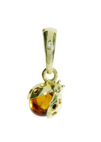 OSTSEE-SCHMUCK Damen Ketten-Anhänger "OSTSEE-SCHMUCK Anhänger kleiner Marienkäfer", 19 x 8mm, Gelbgold 333, 0.9 g, gelb, Gelbgold 333, Schmuckanhänger