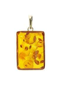 OSTSEE-SCHMUCK Damen Ketten-Anhänger "OSTSEE-SCHMUCK Anhänger Classic 27x19 Anhänger Classic 27x19", 39 x 20mm, Gelbgold 333, 5.0 g, gelb, Gelbgold
