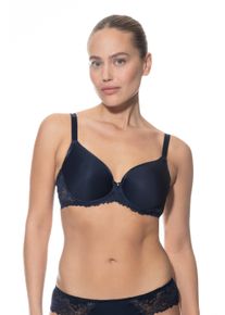 Mey Damen Bügel-BH "SERIE LUXURIOUS", Gr. 80, blau, Obermaterial: 60% Polyamid, 31% Polyester, 9% Elasthan, casual, BHs, Zweifarbige Spitze,