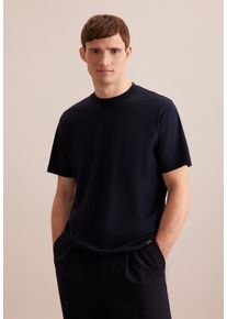 Seidensticker Herren T-Shirt, blau, Gr. L, unifarben, 100% Baumwolle, Shirts, 1/2 Rundhals