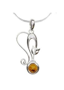 OSTSEE-SCHMUCK Damen Kette mit Anhänger "OSTSEE-SCHMUCK Kette mit Anhänger Katze Kette mit Anhänger Katze", 45cm, Silber 925 (Sterlingsilber), L: