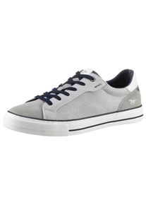 Mustang Shoes Herren Sneaker, Gr. 44, grau, Lederimitat, casual, Schuhe, Freizeitschuh, Halbschuh, Schnürschuh mit seitlicher Perforation
