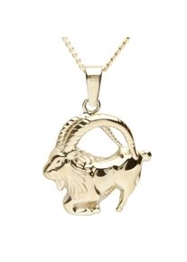 OSTSEE-SCHMUCK Damen Kette mit Anhänger "OSTSEE-SCHMUCK Kette mit Anhänger Tierkreiszeichen Steinbock", 42cm, Gelbgold 333, L: 42cm, gold, Gelbgold