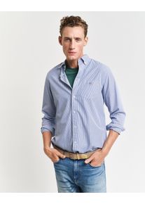 Gant Herren Langarmhemd "REG POPLIN BANKER SHIRT", blau, casual, Gr. XXL, Web, Obermaterial: 100% Baumwolle, Hemden, Banker Stripe Popeline, leichte