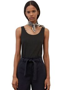 Marc O'Polo MARC O'POLO Damen Tanktop, schwarz, Basic, Gr. XS, unifarben, Single Jersey, Obermaterial: 96% Baumwolle, 4% Elasthan, Tops, aus beständiger Baumwolle