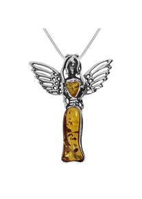 OSTSEE-SCHMUCK Damen Kette mit Anhänger "OSTSEE-SCHMUCK Kette mit Anhänger Gleiter-Engel 40 mm", 42cm, Silber 925 (Sterlingsilber), L: 42cm, silber,