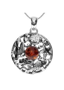 OSTSEE-SCHMUCK Damen Kette mit Anhänger "OSTSEE-SCHMUCK Kette mit Anhänger Fischland 34x24 mm", 42cm, Silber 925 (Sterlingsilber), L: 42cm, silber,