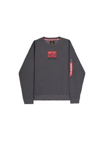 Herren Sweater "Alpha Industries Men - Sweatshirts Satin Logo Sweatshirt", grau, Gr. S, Alpha Industries, Obermaterial: 80% Baumwolle, 20% Polyester,