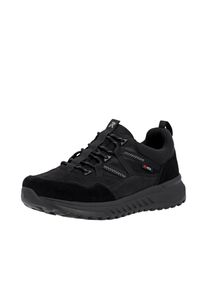RIEKER SPORT Herren Sneaker, Gr. 47, schwarz, Veloursleder, Textil, unifarben, sportlich, Schuhe, Schnürschuh, Halbschuh, Outdoorschuh mit