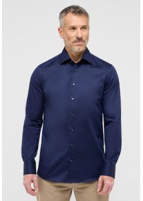 Eterna Herren Langarmhemd "SLIM FIT", blau, Gr. 44, Twill, 100% Baumwolle, Hemden, NON IRON (bügelfrei)