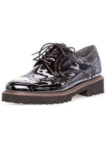 Gabor Damen Schnürschuh "Gabor Halbschuhe Nappaleder", Gr. 36, schwarz, Nappaleder, casual, Schuhe