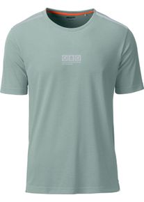 DEPROC Active Herren Funktionsshirt "NAKIN MEN MELANGE", blau, casual, Gr. 48, 95% Polyester, 5% Elasthan, Shirts, Funktionsshirt mit V-Ausschnitt