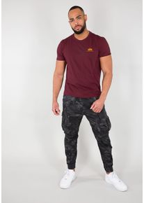 Herren T-Shirt "Alpha Industries Men - T-Shirts Basic T-Shirt SL", rot, Gr. L, Alpha Industries, Obermaterial: 100% Baumwolle, Shirts