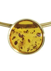 OSTSEE-SCHMUCK Damen Kette mit Anhänger "OSTSEE-SCHMUCK Halsreif mit Anhänger Gleiter-Frouke 16 mm", 42cm, Gelbgold 333, L: 42cm, gold, Gelbgold 333,