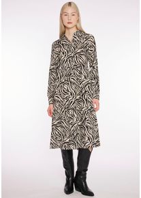 Haily's HAILY’S Damen Maxikleid "MD V DR Mi44ri", beige, feminin, Gr. XXL, animal-print, Web, Obermaterial: 100% Viskose, Kleider, mit Volant