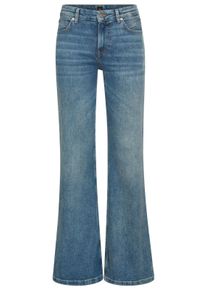 BOSS Orange Damen Bootcut-Jeans "SOFT BOOTCUT LR Premium Damenmode", blau, casual, Gr. 30, unifarben, Denim/Jeans, Obermaterial: 84% Baumwolle, 14%
