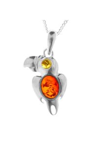 OSTSEE-SCHMUCK Damen Kette mit Anhänger "OSTSEE-SCHMUCK Kette mit Anhänger Papagei", 45cm, Silber 925 (Sterlingsilber), L: 42cm, silber, Silber 925