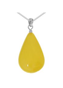OSTSEE-SCHMUCK Damen Kette mit Anhänger "OSTSEE-SCHMUCK Kette mit Anhänger Tropfen ca. 30 mm lang", 42cm, Silber 925 (Sterlingsilber), L: 42cm,