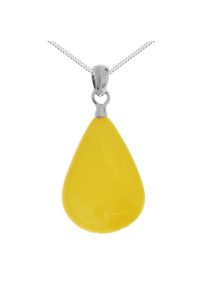 OSTSEE-SCHMUCK Damen Kette mit Anhänger "OSTSEE-SCHMUCK Kette mit Anhänger Tropfen ca. 26 mm lang", 42cm, Silber 925 (Sterlingsilber), L: 42cm,