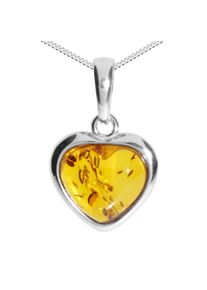 OSTSEE-SCHMUCK Damen Kette mit Anhänger "OSTSEE-SCHMUCK Kette mit Anhänger Herz 13 mm", 42cm, Silber 925 (Sterlingsilber), L: 42cm, silber, Silber