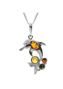 OSTSEE-SCHMUCK Damen Kette mit Anhänger "OSTSEE-SCHMUCK Kette mit Anhänger Delphin", 45cm, Silber 925 (Sterlingsilber), L: 42cm, silber, Silber 925