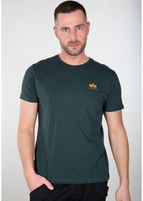 Herren T-Shirt "Alpha Industries Men - T-Shirts Basic T-Shirt SL", blau, Gr. XXXL, Alpha Industries, Obermaterial: 100% Baumwolle, Shirts