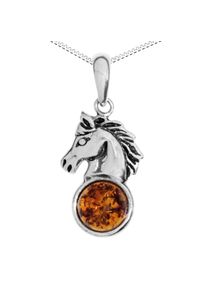 OSTSEE-SCHMUCK Damen Kette mit Anhänger "OSTSEE-SCHMUCK Kette mit Anhänger Pferdekopf", 42cm, Silber 925 (Sterlingsilber), L: 42cm, silber, Silber