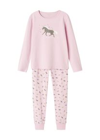name it Kinder Schlafanzug "NKFNIGHTSET CORSAGE HORSE NOOS", Gr. 86, rosa, Jersey, Obermaterial: 95% Baumwolle, 5% Elasthan, bedruckt, casual,
