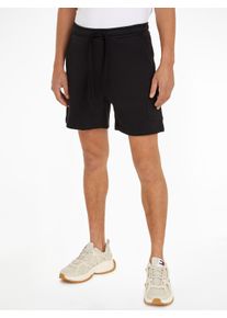 Tommy Jeans Herren Cargoshorts "TJM BADGE CARGO SHORT", schwarz, casual, Gr. S, unifarben, Sweatware, Obermaterial: 100% Baumwolle, Hosen, mit