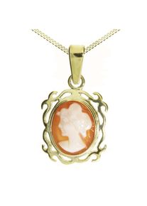 OSTSEE-SCHMUCK Damen Kette mit Anhänger "OSTSEE-SCHMUCK Kette mit Anhänger Konstanze", 42cm, Gelbgold 333, L: 42cm, gold, Gelbgold 333, Halsketten