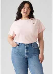 LEVI'S® PLUS LEVI'S PLUS Damen T-Shirt "PL THE PERFECT", rosa, casual, Gr. 4XL, unifarben, Single Jersey, Obermaterial: 100% Baumwolle, Shirts, mit Logo-Stickerei