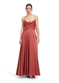 Vera Mont Damen Abendkleid "Vera Mont Abendkleid mit Wasserfallausschnitt", braun, elegant, Gr. 38, Satin, Obermaterial: 97% Polyester, 3% Elasthan.
