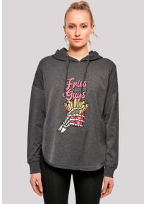F4NT4STIC Damen Kapuzenpullover "Anti Valentinstag Fries", grau, casual, Gr. XS, Obermaterial: 100% Baumwolle, Pullover, Premium Qualität