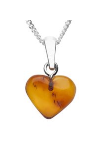 OSTSEE-SCHMUCK Damen Kette mit Anhänger "OSTSEE-SCHMUCK Kette mit Anhänger Herz 11 mm", 40cm, Silber 925 (Sterlingsilber), L: 40cm, silber, Silber